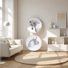 A simple decorative painting with a round white horse frame for hanging in the living room and bedroom Specification image